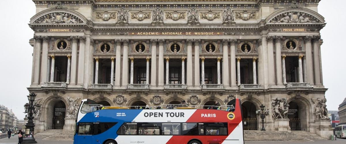 Paris France Bus Mobilité Open Tour sightseeing